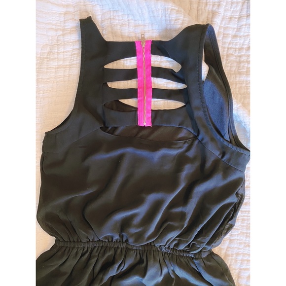 Black Romper with Pink Detail - Picture 2 of 3